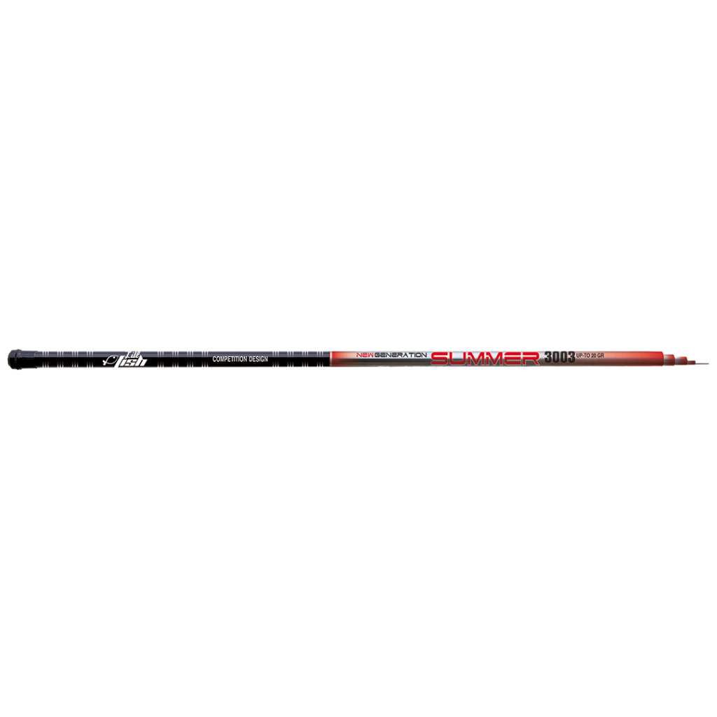 La SUMMER è la classica e intramontabile canna fissa in fiberglass. Disponibile in diverse misure dalla 3 fino ad arrivare alla 10 metri, riuscirà a soddisfare qualsiasi esigenze di pesca anche in quelle più gravose come quella delle grosse carpe in laghetto. Il prezzo più che contenuto ne fanno di sicuro la canna più conveniente sul mercato e la primissima scelta di chi si avvicina a questo sport o di chi vuole saltuariamente fare qualche pescata estiva in riva al mare o a qualche lago. Indistruttibile con azione fino a 20 grammi.Fusto in  Fiberglass
