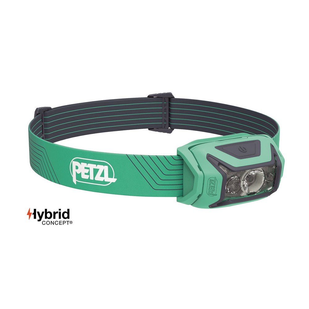 La lampada frontale ACTIK® è perfetta per attività outdoor dinamiche, con 450 lumen di illuminazione potente e confortevole per running, trekking o alpinismo. La funzione fosforescente consente di ritrovarla facilmente nell'oscurità, mentre l'illuminazione rossa evita di abbagliare gli altri. ACTIK® è facile da usare, viene fornita con tre pile e può essere usata anche con la batteria ricaricabile CORE grazie alla costruzione HYBRID CONCEPT.