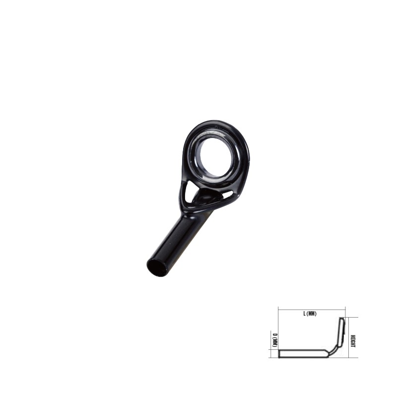 Puntale con struttura 304 Stainless Steel con pietra black.