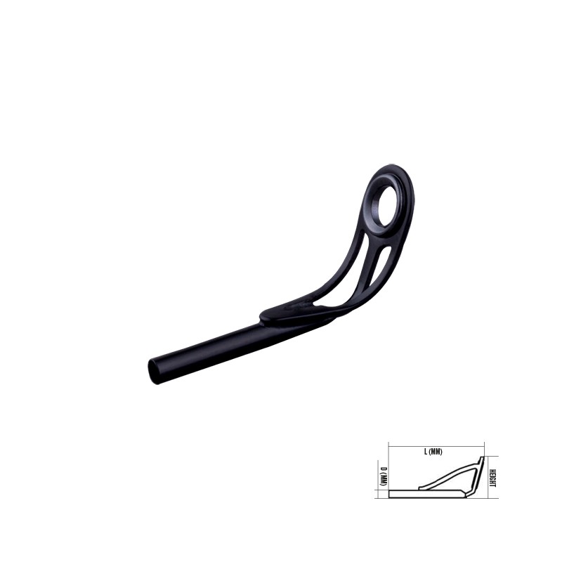 Puntale con struttura 304 Stainless Steel con pietra black.