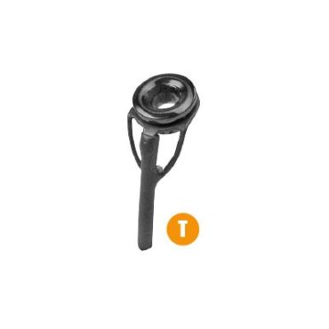 Puntale a ghiera con anello e struttura black. Ideale per le canne pesca bolognesi.