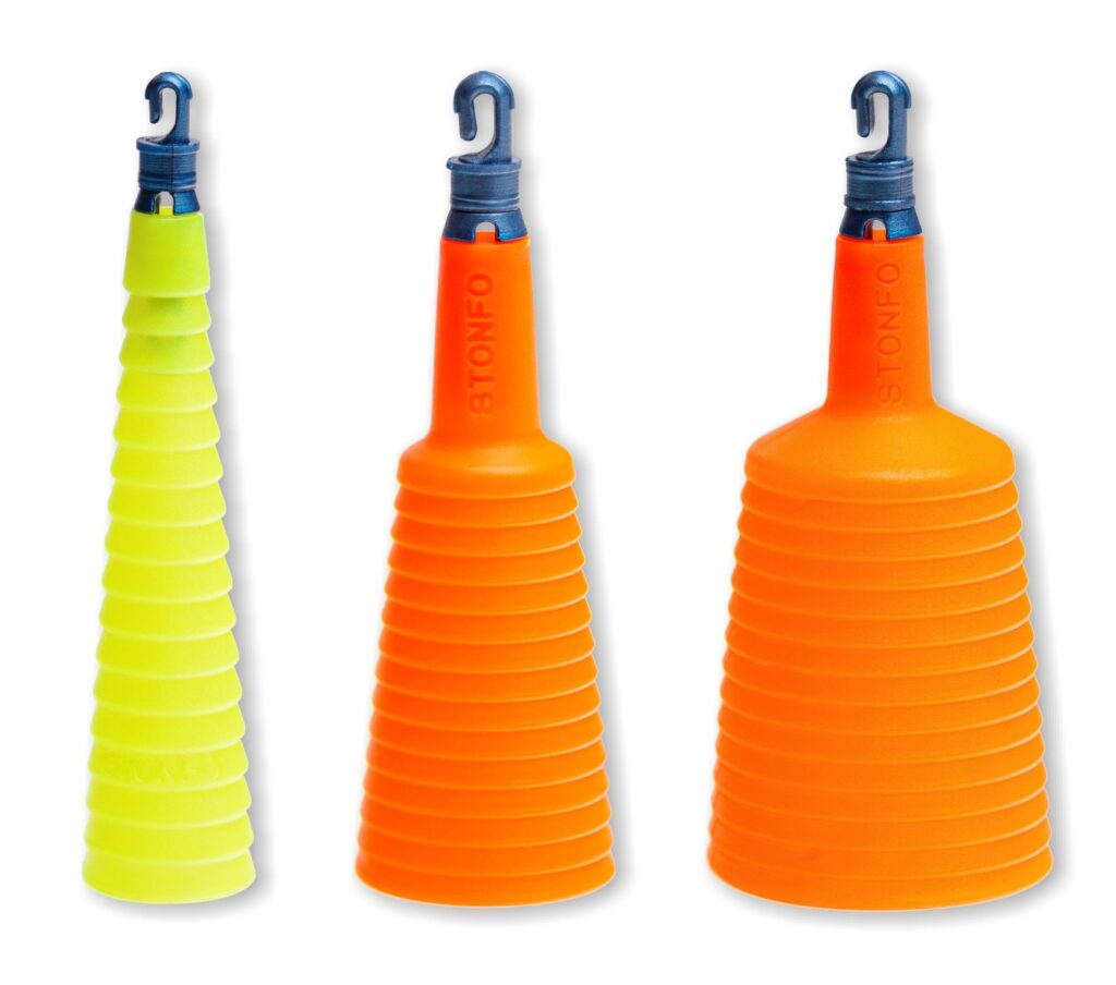 Sistema conico di aggancio per elastico. Leggerissimo, consente la regolazione della tensione dell'elastico.

Confezione da 10 pezzi.