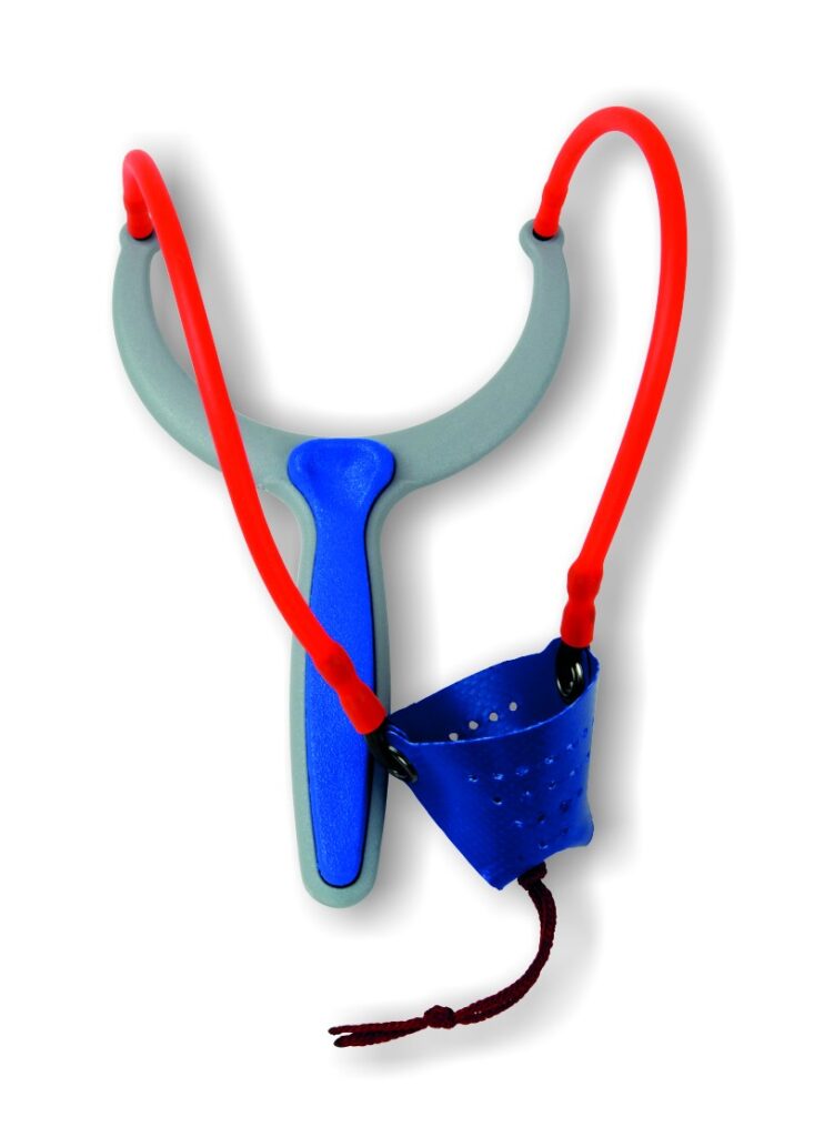 Fionda con elastici di buona potenza e bicchierino medio con supporto plastico interno. Elastici di ricambio inclusi.

Busta da 1 pezzo, confezione da 10 pezzi.