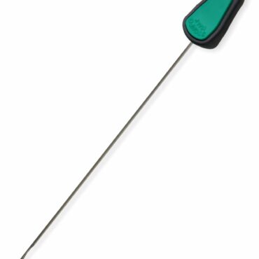 Ago con stelo in acciaio lungo mm 145 con chiusura a paletta, ideale per la realizzazione di stringers o per infilare il terminale direttamente all'interno di stick in pva. L'impugnatura dell'ago è di forma ergonomica con inserto in gomma anti-scivolo.
Busta da 1 pezzo, confezione da 10 buste.