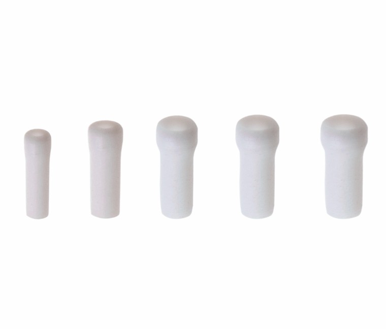 Tubolari torniti in PTFE per vette con elastico.

Misure:

Ø mm 1,3 - 1,5 - 1,8 - 2,0 - 2,2 - 2,5 - 2,7.