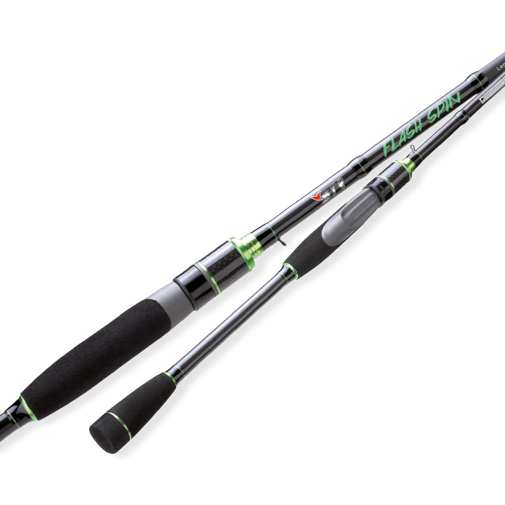 Flash Spin una serie di canne d’altissimo rapporto qualità prezzo. Design moderno e funzionale, azioni e lunghezze mirate a soddisfare ogni esigenza di pesca in ogni tipo di acqua. Componentistica all’avanguardia ed azioni versatili permettono l’utilizzo sia di soft bait che delle hard bait più comuni.