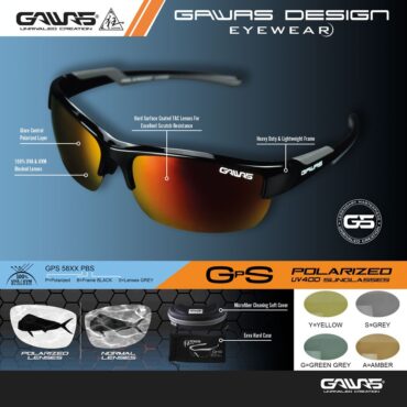 XZOGA OCCHIALI POLARIZZATI GAWAS - BLACK, AMBER