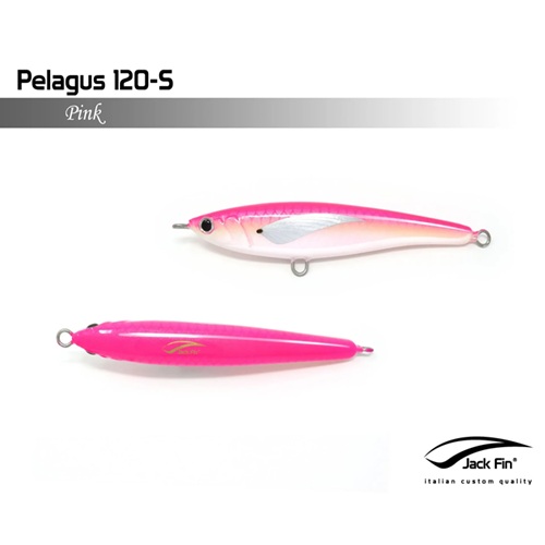 esca spinning, jack fin pelagus 120 pink per la pesca spigola e serra blackbass