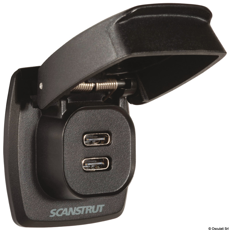 Presa con doppia USB-C stagna SCANSTRUT Flip Pro