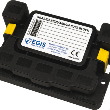 MIDI 5x Fuse Block w/Sealed Cover, M8 Inputs - M6 Outputs, Retail Pack