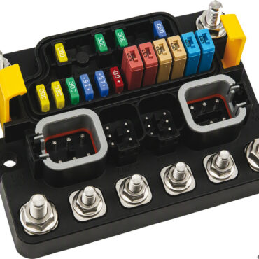 MT Series 12 Pos Sealed ATM Fuse/CB Block + 250 A Ground Bus